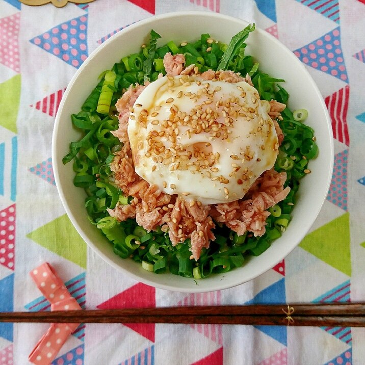 簡単ズボラ飯！ネギツナご飯